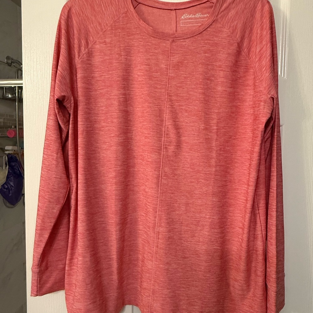 NWT Size L Eddie Bauer Women's Pink Long Sleeve Top